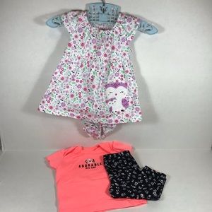 Baby Girl 2 Piece Outfits 0-3 Months Owl Dress